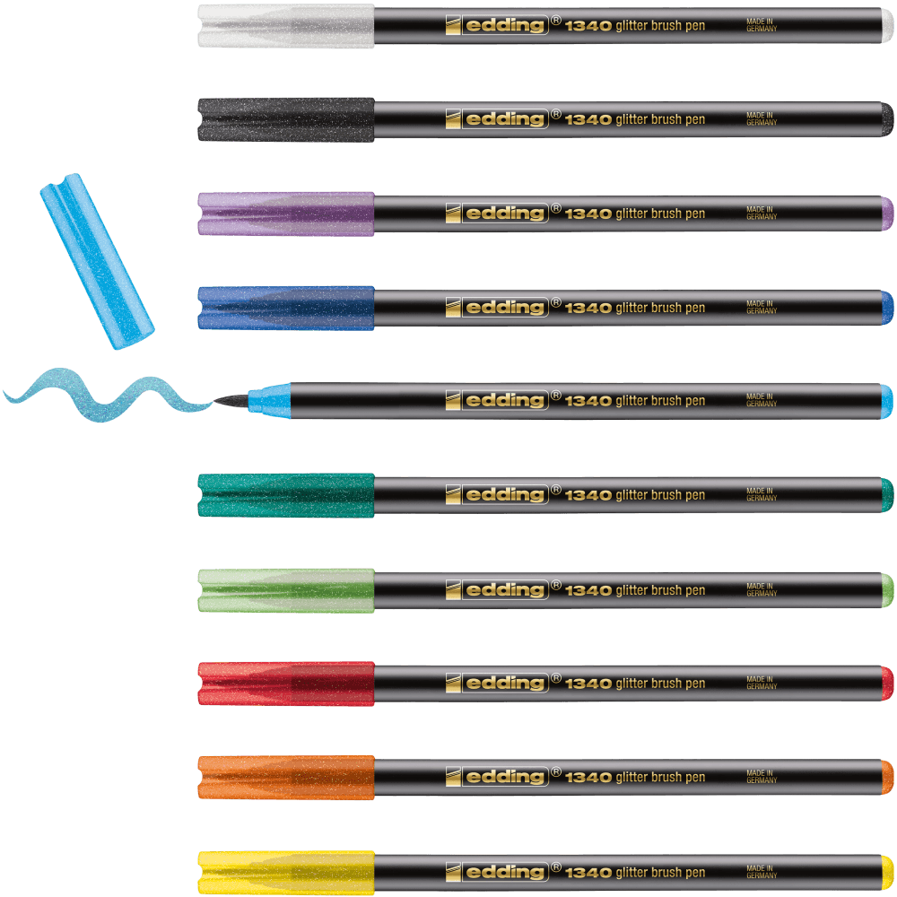 edding-1340-glitter-brush-pen-assorted-10pcs-set---E01